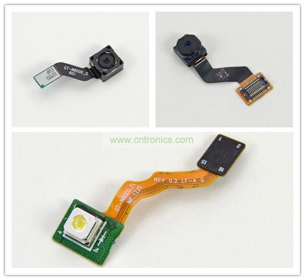 拆前置、后置攝像頭及閃光燈