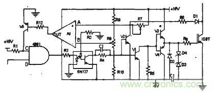 圖2:IGBT驅(qū)動(dòng)和過流保護(hù)電路