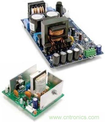 圖2:傳統(tǒng)LLC變壓器和新款電源在尺寸上的對(duì)比