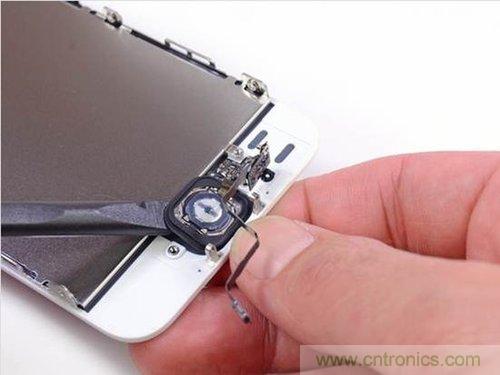 土豪金iPhone 5S拆解：內(nèi)部結(jié)構(gòu)升級(jí)，維修難度增加