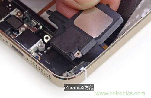 土豪金iPhone 5S拆解：內(nèi)部結(jié)構(gòu)升級(jí)，維修難度增加