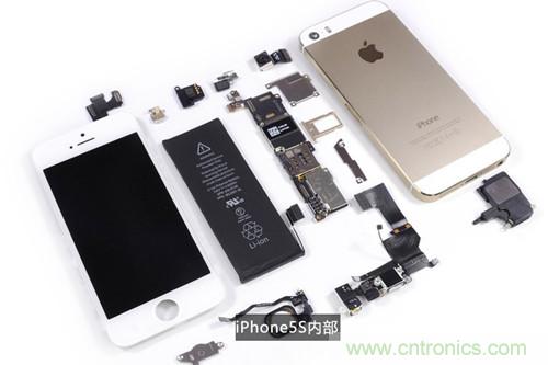 土豪金iPhone 5S拆解：內(nèi)部結(jié)構(gòu)升級(jí)，維修難度增加