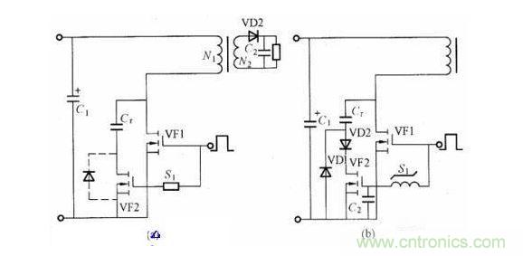 控制吸收電容充放電的電路圖