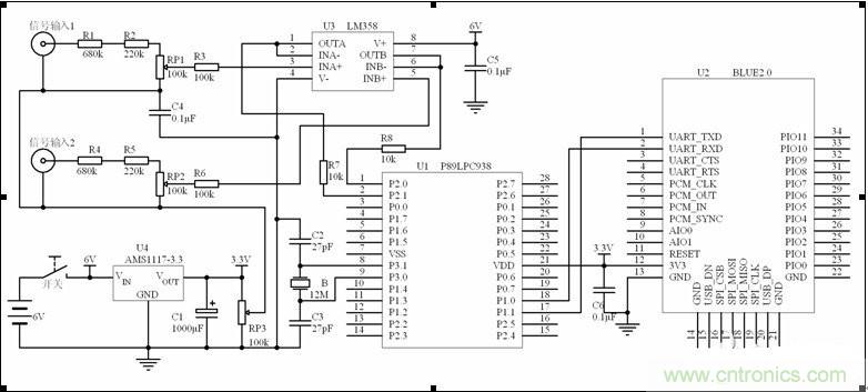 電路解讀:智能藍牙虛擬示波器整體系統(tǒng)電路設計