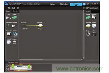 在圖形化軟件中生成一個(gè)能量限制設(shè)置，并加載到安捷倫APS 電源