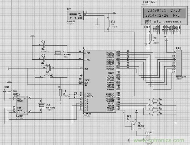 電路專區(qū):可測溫式電子萬年歷的設(shè)計與實現(xiàn)