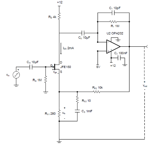 如何使用分立式 JFET 放大低噪聲電路中的小信號(hào)？