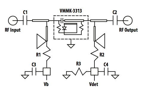 在 15 至 33 GHz 應(yīng)用中使用 VMMK-3313 在 15 至 33 GHz 應(yīng)用中使用 VMMK-3313