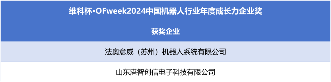 榮耀時刻！維科杯·OFweek 2024中國機(jī)器人行業(yè)年度評選獲獎榜單盛大揭曉